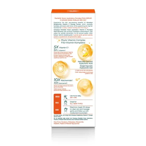 Himalaya Brightening Brightening Vitamin C Orange Essence Serum 30 ml