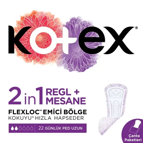 Kotex 2 in 1 period + Daily Bladder Pad 22 pcs