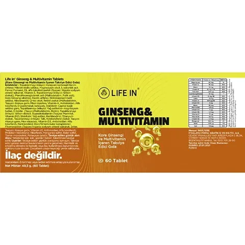 Life In Ginseng &amp; Multivitamin Tablets 60 pcs