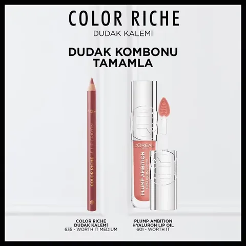 Loreal Paris Color Riche Dudak Kalemi - 635 Worth It Medium