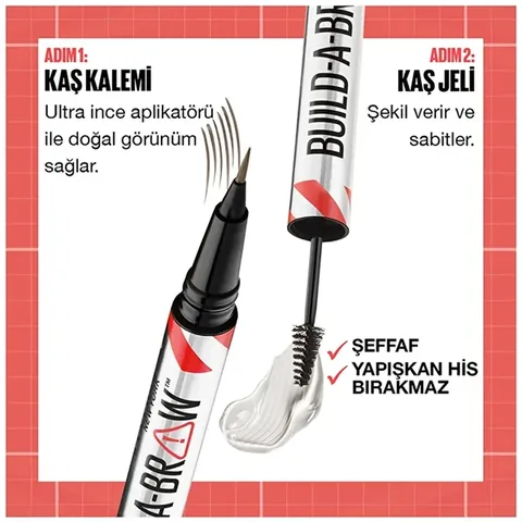 Maybelline New York Build A Brow 2 in 1 eyebrow Pencil And Gel Black Brown