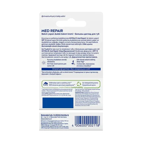 Nivea Lip Med Repair SPF 15 Lip Care Cream 4,8gr