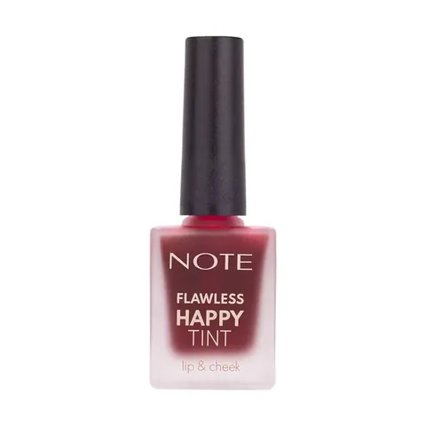 Note Flawless Happy Tint Lip &amp; Cheek Lip And Cheek Color Liquid Blush 02 wild Cherry
