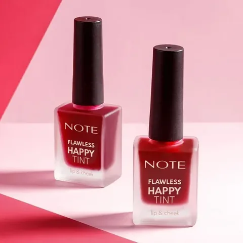 Note Flawless Happy Tint Lip &amp; Cheek Lip And Cheek Color Liquid Blush 03 sweet Pink