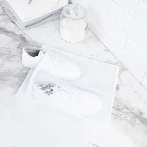 Ocean Home White Color Shoe Washing Net 35 x 40 cm