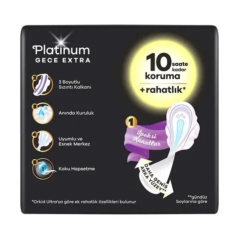 Orkid Platinum Night Extra (size 4) Sanitary Pad 5 pcs