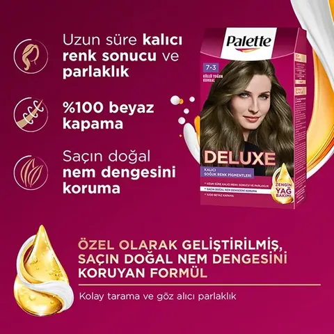 Palette Deluxe Intense Colors Hair Dye 7-3 ash Intense Blonde