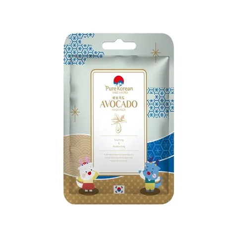 Маска для лица с авокадо из Кореи от Pure Korean