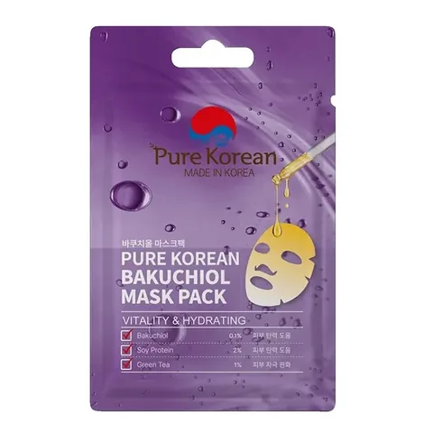 Reine koreanische Bakuchiol-Gesichtsmaske für intensive Feuchtigkeit und Glow