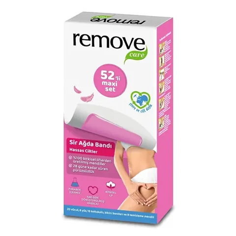 Remove Care Maxi Set Kaltwachsstreifen für empfindliche Haut - 52 Stück