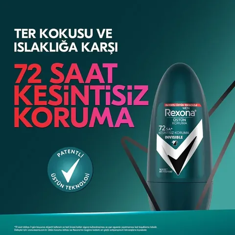 Дезодорант-ролик Rexona Superior Protection для мужчин Невидимая защита 72 часа 50 мл