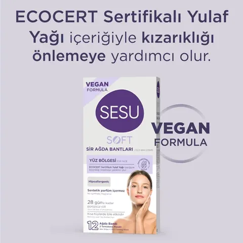 Sesu Soft Face Wax Strips 12 pcs