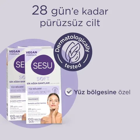 Sesu Soft Face Wax Strips 12 pcs