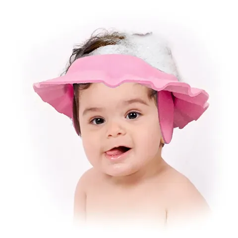 Sevi Bebe Pink Baby Badekappe - Shampoo Schutz- und Komfortkappe