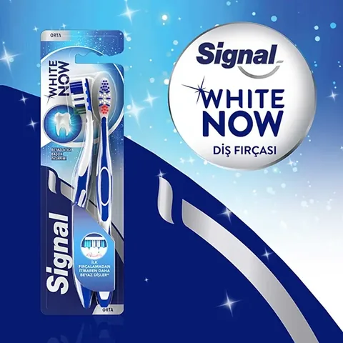 Signal White Now Toothbrush Medium 1+1