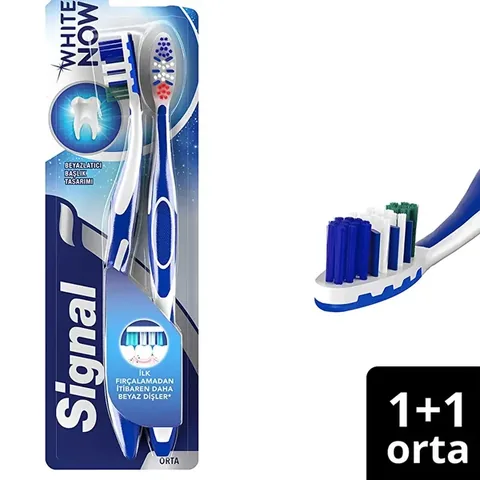 Signal White Now Toothbrush Medium 1+1