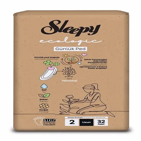 Sleepy Ecological Daily (size 2) Super Long Pad 32 pcs