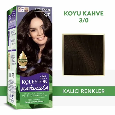 Wella Koleston Naturals Hair Dye 3/0 dark Brown