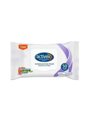 Activex Antibacterial Wet Wipes 56 pcs Sensitive Protection 56 pcs