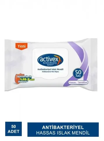 Activex Antibacterial Wet Wipes 56 pcs Sensitive Protection 56 pcs