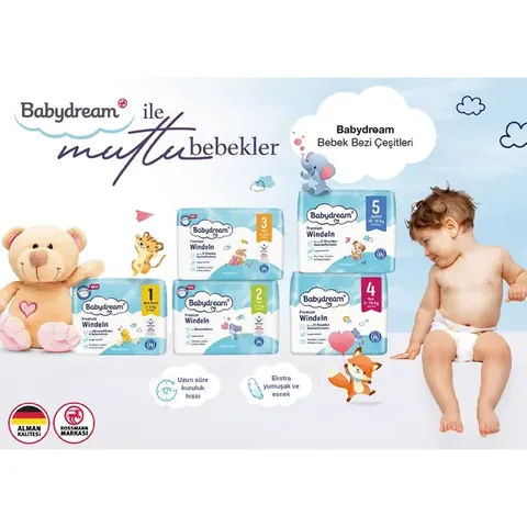 Babydream Weiche und Saugfähige Babywindeln 40 Stück