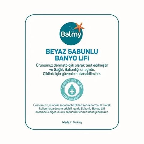 Balmy Soapy Bath Loofah White Soap 1 pcs