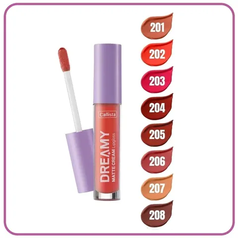Callista Dreamy Matte Cream Lipgloss - Nährende Orange Nuance