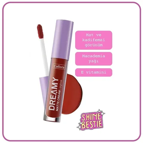 Callista Traumhaft Matt Creme Lipgloss - Nährende Braune Tönung