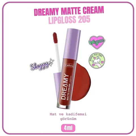 Callista Traumhaft Matt Creme Lipgloss - Nährende Braune Tönung