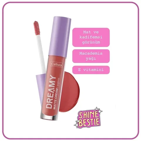 Callista Dreamy Matte Lipgloss - Nährendes Pink Semi-Matt