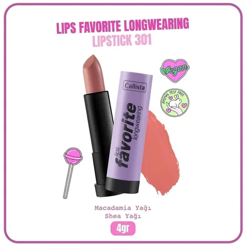 Callista Langzeit Lippenstift - Mattfarbe &amp; Pflegende Wirkung
