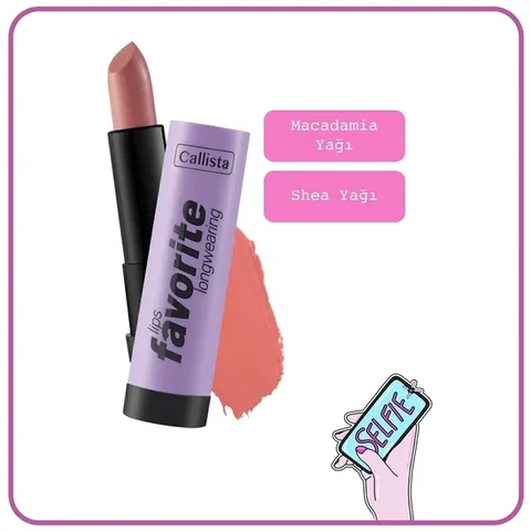 Callista Langzeit Lippenstift - Mattfarbe &amp; Pflegende Wirkung