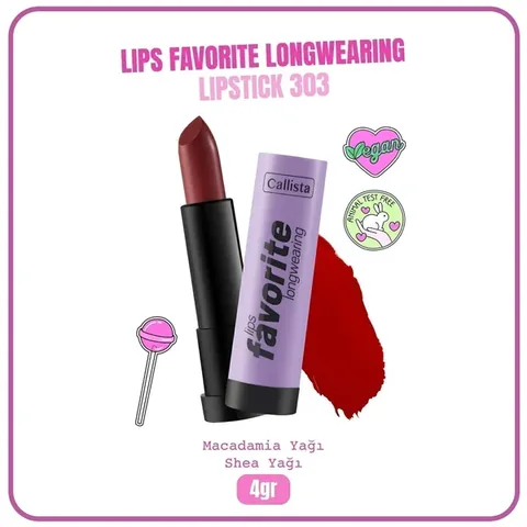 Callista Langanhaltender Matt Lippenstift mit feuchtigkeitsspendenden Ölen