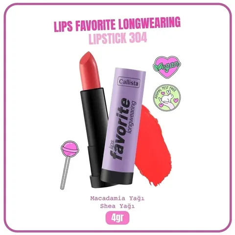 Callista Langzeit Lippenstift - Nährende Matte Farbe in Pink