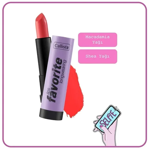 Callista Langzeit Lippenstift - Nährende Matte Farbe in Pink
