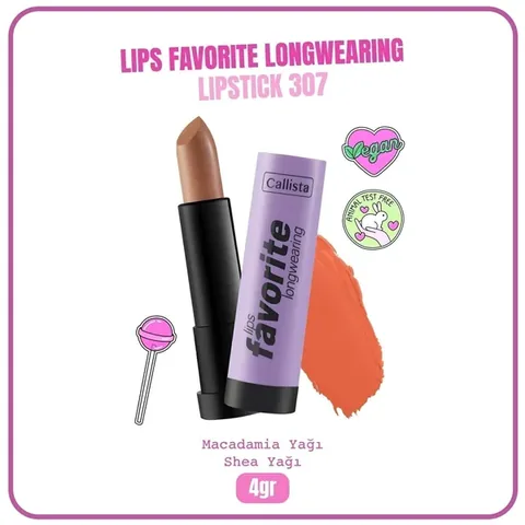 Callista Langzeit Lippenstift - Nährende Matte Nude Farben