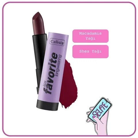 Callista Langhaltender Burgunder Lippenstift mit feuchtigkeitsspendender Formel