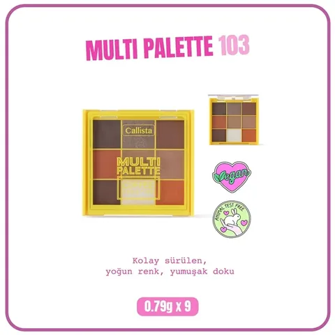 Callista Multi Palette Eyeshadow Eyeshadow Palette 103 Coffee Addiction 1 pcs