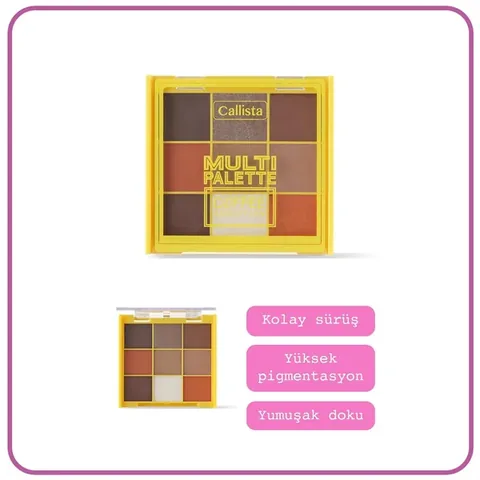 Callista Multi Palette Eyeshadow Eyeshadow Palette 103 Coffee Addiction 1 pcs