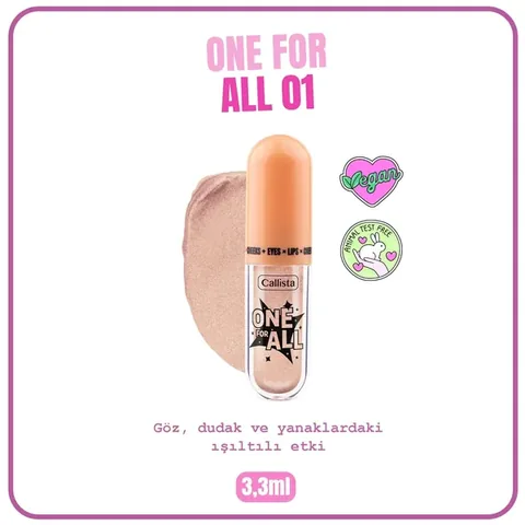 Callista One For All Liquid Eyeshadow Daylight No:01 3.3 ml