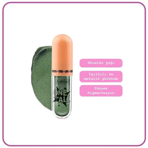 Callista One For All Grüner Flüssig Lidschatten 3,3ml - Metallic Glanz