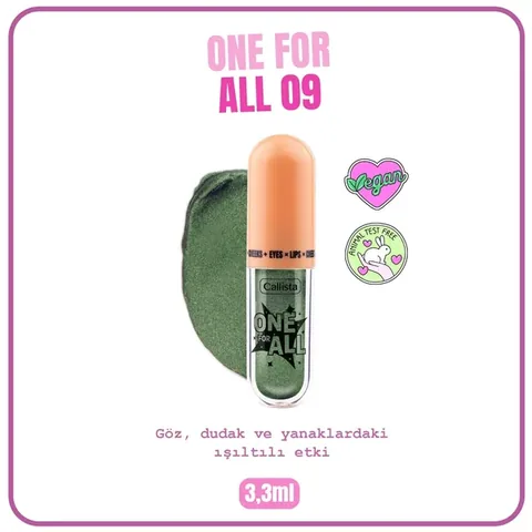 Callista One For All Grüner Flüssig Lidschatten 3,3ml - Metallic Glanz