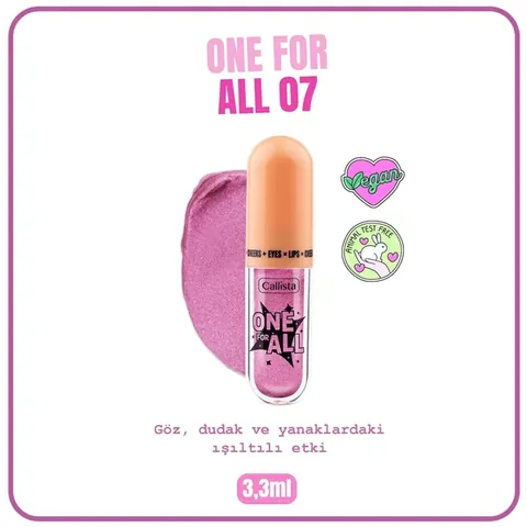 Callista One For All Liquid Eyeshadow Pretty Violet No:07 3.3 ml