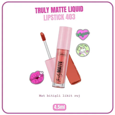 Callista Truly Matte Flüssiglippenstift - Langanhaltende Nude-Farbe