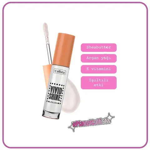 Callista Vivid Shine Feuchtigkeitsspendender Lipgloss - Pink 1 Stück