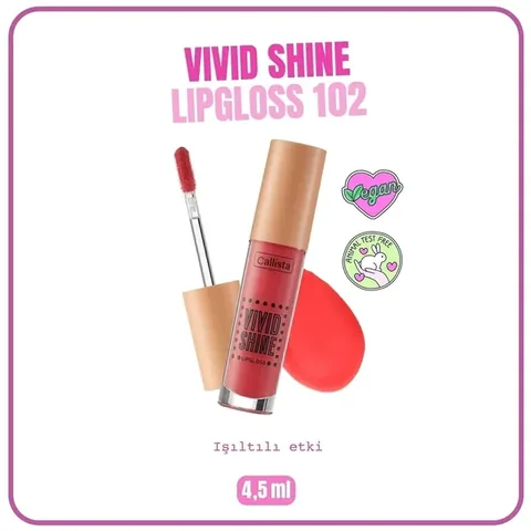 Callista Vivid Shine Lipgloss - Feuchtigkeitsspendender Zuckerpfsich