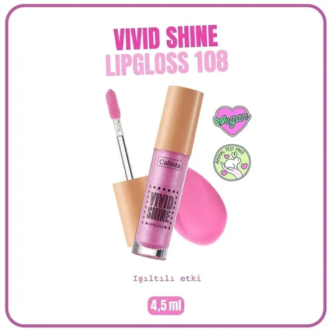 Callista Vivid Shine Feuchtigkeitsspendender Lipgloss - Pink, 1 Stück
