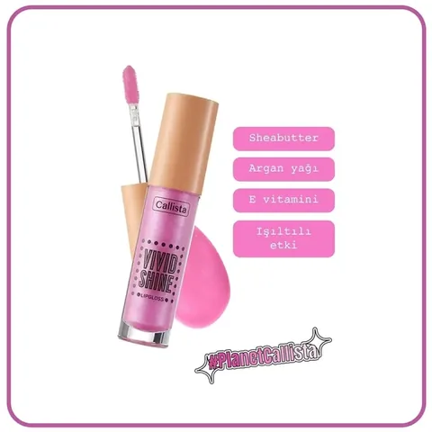 Callista Vivid Shine Feuchtigkeitsspendender Lipgloss - Pink, 1 Stück