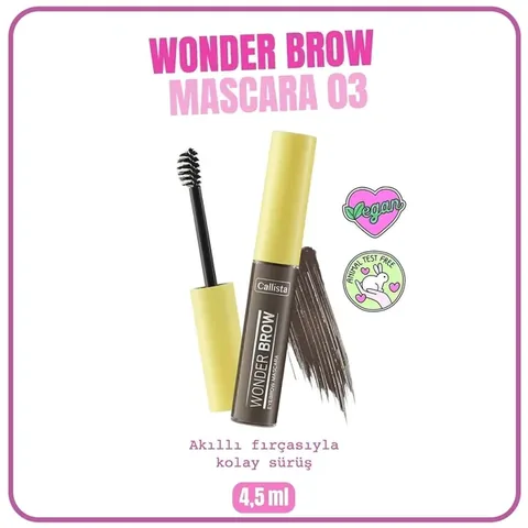 Callista Wonder Brow Augenbrauenmascara - Langanhaltende Definition