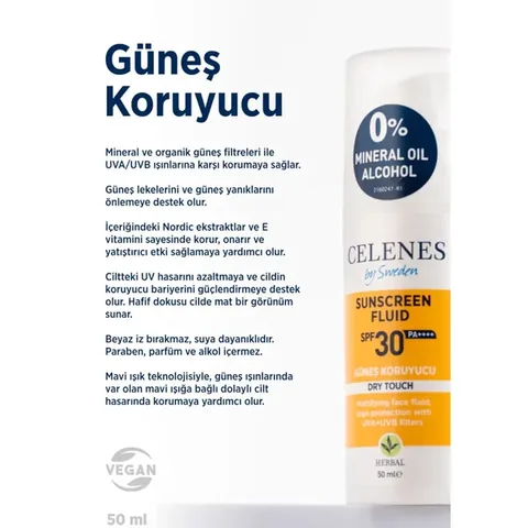 Celenes Herbal Sun Cream Dry Touch SPF30 50 ml